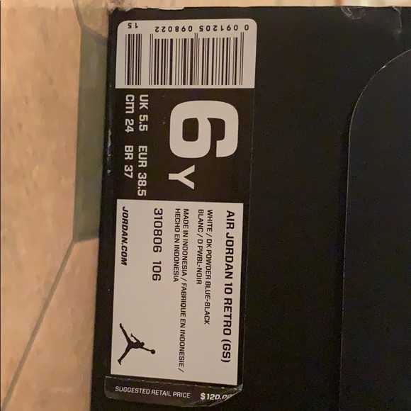 Powder Blue Retro 10 Jordan - Picture 2 of 4